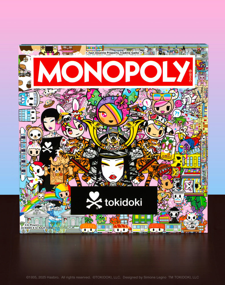 2025_Monopoly_tokidoki_Showcase_BoxFront_SqLegal Monopoly tokidoki Edition Board Game - Image 1