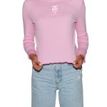 Cozy Strawberry Ribbed Long Sleeve