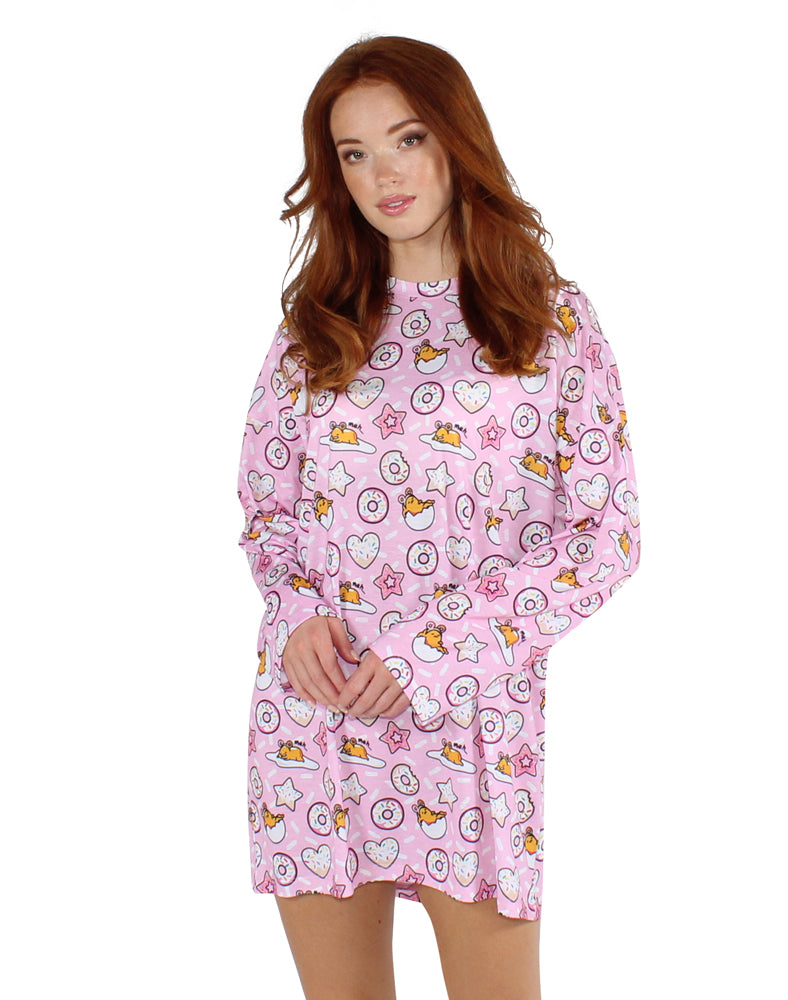 Gudetama_Go_Donuts_1 tokidoki x gudetama Go Donuts Long Sleeve Dress - Image 1
