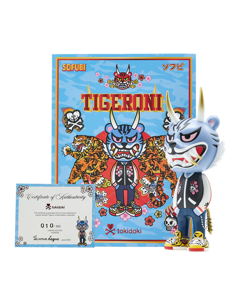 tigeroni-sofubi-blue-box-05 tokidoki Tigeroni Sofubi (Blue) - Image 1