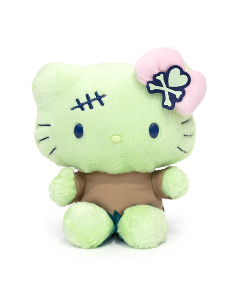 tokidoki-hello-kitty-halloween-2025-plush-01 tokidoki x Hello Kitty Pink Bow Zombie Bean Bag Plush - Image 1