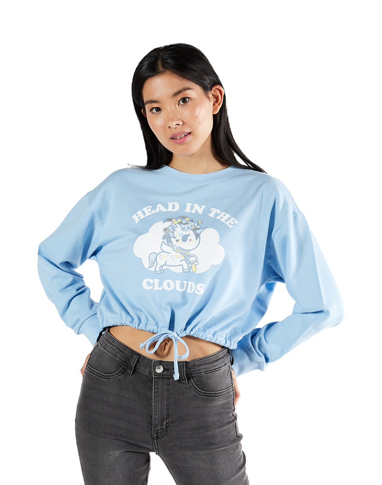 tokidoki-holiday-2022-head-in-the-clouds-01 Head in the Clouds Cropped Sweatshirt - Image 1