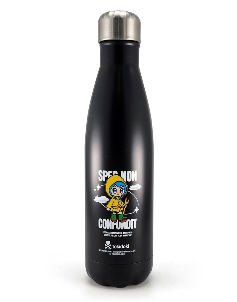 tokidoki-luce-hope-does-not-disappoint-stainless-steel-bottle-black_82ddba47-bded-4241-ba6d-b33caa42998d Luce 'Hope does not Disappoint' Stainless Steel Bottle - Image 1