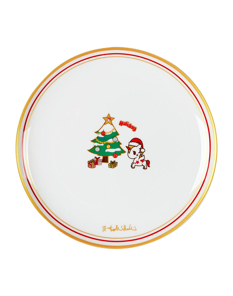 tokidoki-poros-favour-o-christmas-tree-8-ceramic-plate-02 O Christmas Tree 8" Ceramic Plates - Set of two - Image 1