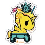 Aloha Swirl Unicorno Die Cut Sticker
