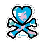 Heart and Crossbones Logo Die Cut Sticker
