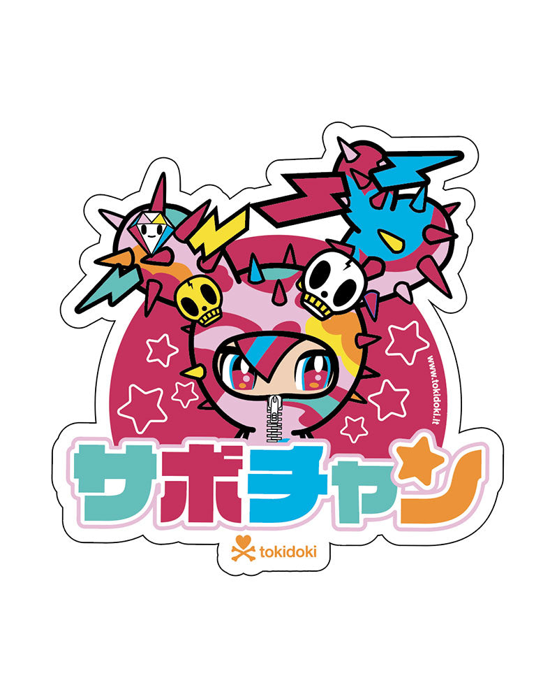 tokidoki-series-15-stickers-Y2Kawaii-Sabochan Y2Kawaii Sabochan Die Cut Sticker - Image 1