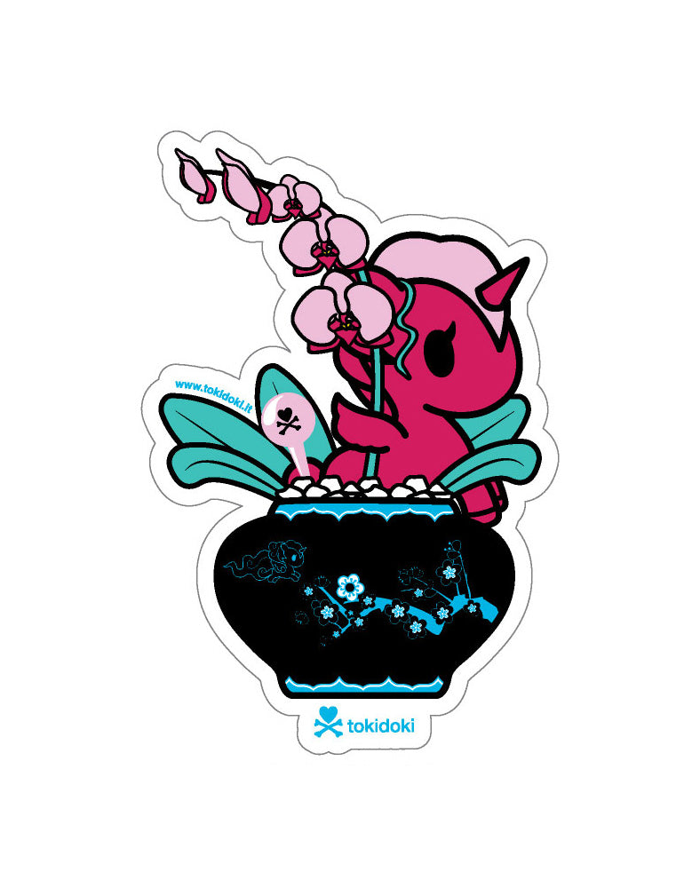 tokidoki-stickers-series-16-fuchsia Fuchsia Unicorno Die Cut Sticker - Image 1