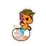 Sunset Coral Mermicorno Die Cut Sticker