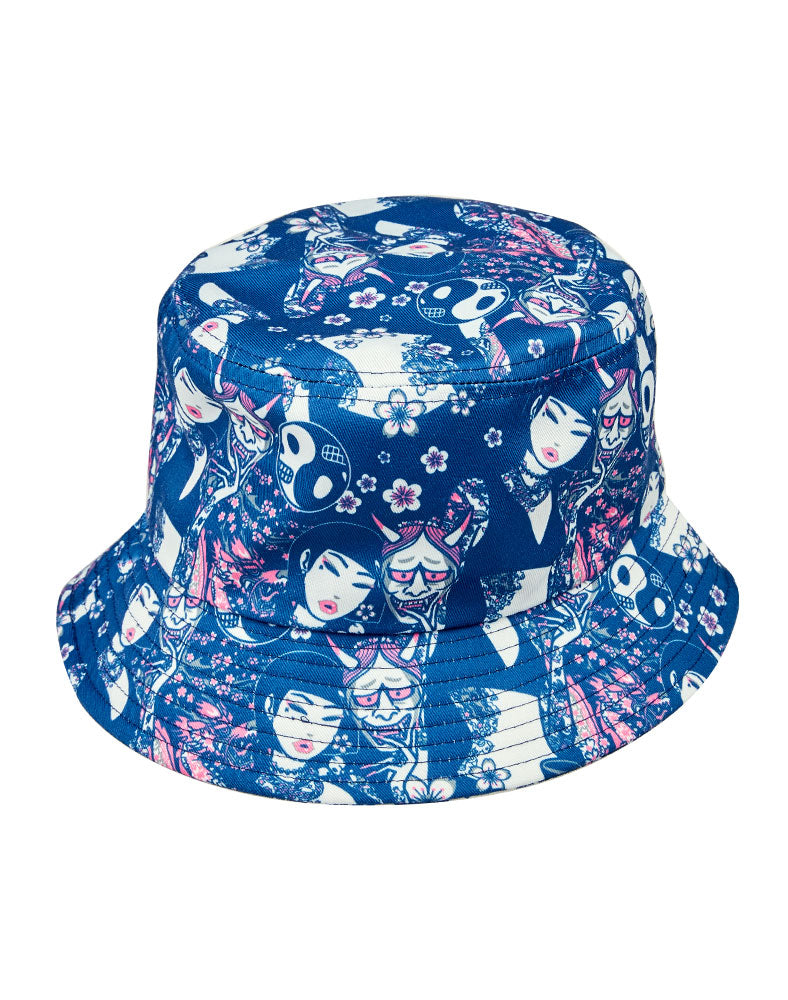tokidoki-summer-2023-sakura-sake-bucket-01 Sakura Sake Bucket Hat - Image 1