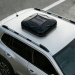 Automatic Retractable Car Cover with Solar Charging/Remote Control – All-Weather Waterproof, Windproof & Snowproof, Anti-Theft Alarm, for SUV Sedan, Outdoor Indoor Use Silver-2XL