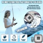 Automatic Retractable Car Cover with Solar Charging/Remote Control – All-Weather Waterproof, Windproof & Snowproof, Anti-Theft Alarm, for SUV Sedan, Outdoor Indoor Use Silver-2XL - Image 2