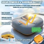 Automatic Retractable Car Cover with Solar Charging/Remote Control – All-Weather Waterproof, Windproof & Snowproof, Anti-Theft Alarm, for SUV Sedan, Outdoor Indoor Use Silver-2XL - Image 3