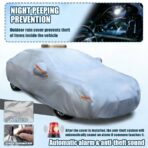 Automatic Retractable Car Cover with Solar Charging/Remote Control – All-Weather Waterproof, Windproof & Snowproof, Anti-Theft Alarm, for SUV Sedan, Outdoor Indoor Use Silver-2XL - Image 4