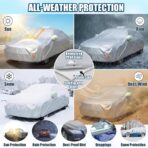 Automatic Retractable Car Cover with Solar Charging/Remote Control – All-Weather Waterproof, Windproof & Snowproof, Anti-Theft Alarm, for SUV Sedan, Outdoor Indoor Use Silver-2XL - Image 5