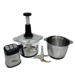 Zepline ZP-00219 Kitchen Food Processor — 3000W High Power, Equipped with Dual Bowls (3.2L Total Capacity); A Multifunctional Electric Chopper Designed for the Kitchen, Ideal for Chopping Meat, Vegetables, Herbs, and Nuts. - Image 13
