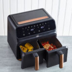 Neo Black Copper Gold Black Dual Twin Zone Double Drawer Electric Air Fryer | Black | - Image 2
