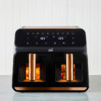Neo Black Copper Gold Black Dual Twin Zone Double Drawer Electric Air Fryer | Black | - Image 6