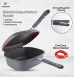 🍳 Ensemble de casseroles LIFE SMILE à texture granit (29 pièces) – Doté d'un revêtement antiadhésif multicouche en granit, 100 % sans PFOA ; comprend un ensemble complet d'ustensiles de cuisine et de friture. - Image 5