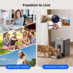 Okos WiFi-s kisállatetető HD kamerával és alkalmazásvezérléssel – Kétirányú hang és távoli etetés - Image 7